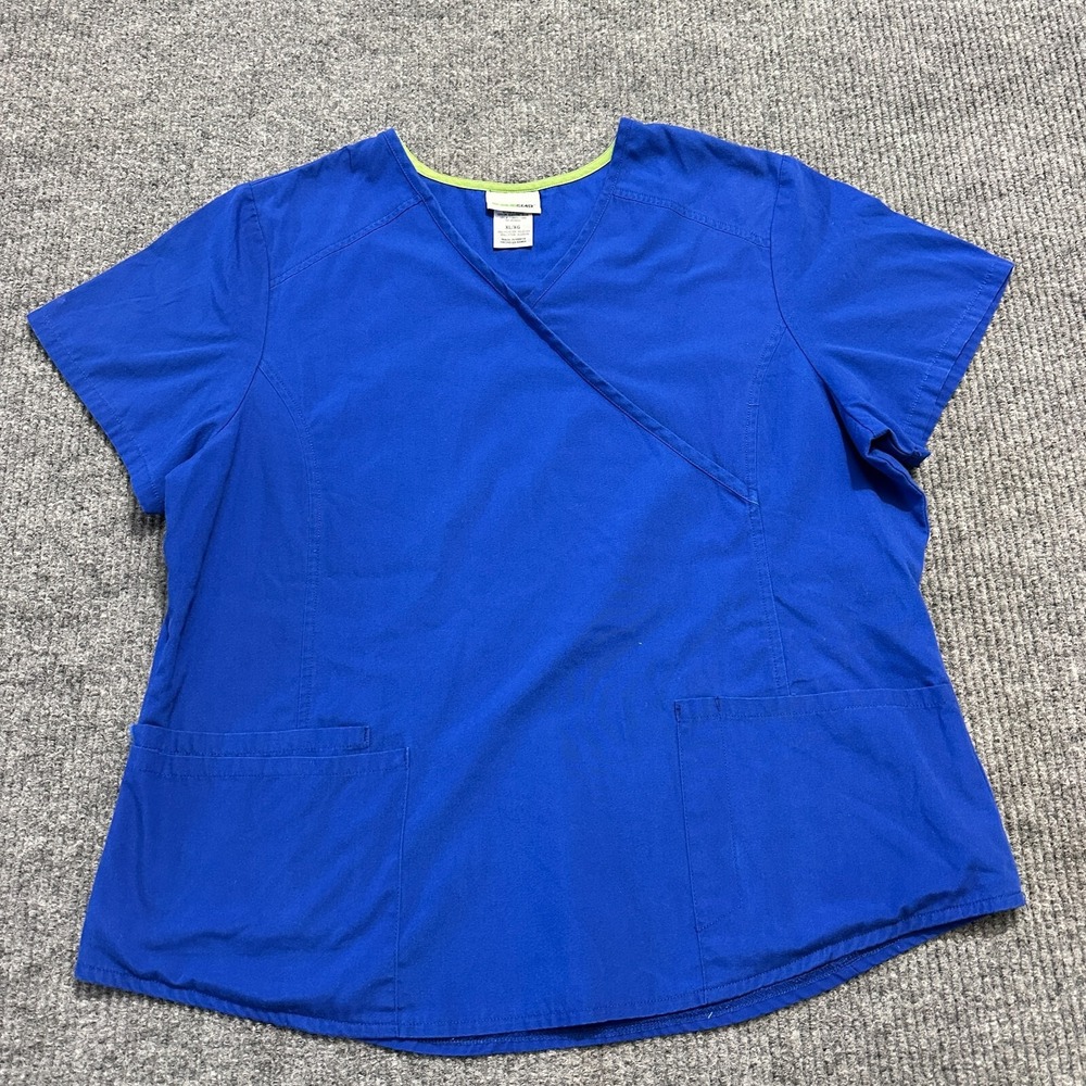 Scrubstar Womens‎ Top Size XL Electric Blue Pockets
